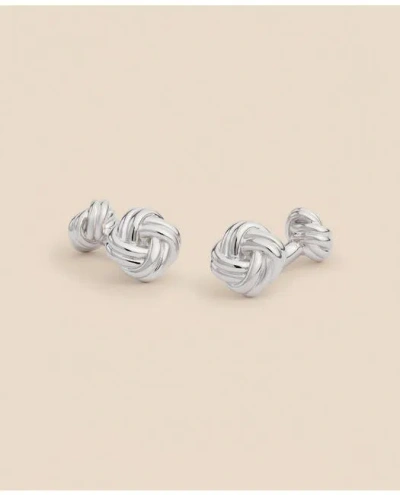 Brooks Brothers Sterling Silver Rhodium-plated Knot Cufflinks