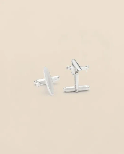 Brooks Brothers Sterling Silver Rhodium-plated Airplane Cufflinks