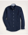 Brooks Brothers Stretch Non-iron Oxford Button-down Collar Sport Shirt In Blue