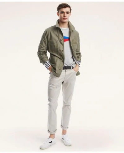 Brooks Brothers Stretch Canvas Chore Jacket In Green