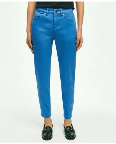 Brooks Brothers Stretch Cotton Five-pocket Pants In Bright Blue