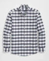 Brooks Brothers Stretch Cotton Non-iron Oxford Polo Button Down Collar, Bold Check Shirt In Navy
