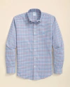 Brooks Brothers Stretch Cotton Non-iron Oxford Polo Button Down Collar, Multi Check Shirt In Blue