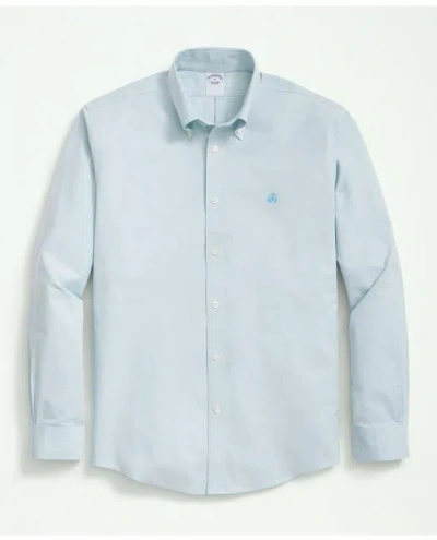 Brooks Brothers Stretch Cotton Non-iron Oxford Polo Button Down Collar Shirt In Marine Blue