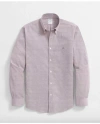 Brooks Brothers Stretch Cotton Non-iron Oxford Polo Button Down Collar, Shirt In Red