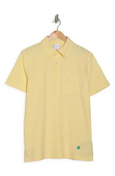 Brooks Brothers Stretch Cotton Oxford Piqué Polo In Yellow