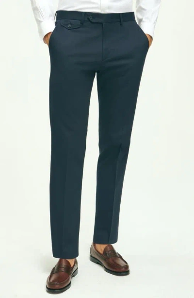 Brooks Brothers Classic Fit Stretch Cotton Suit Pants In Navy