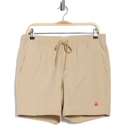 Brooks Brothers Stretch Cotton Shorts In Brown