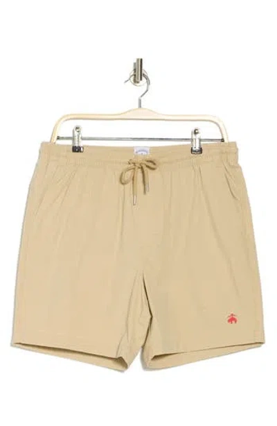 Brooks Brothers Stretch Cotton Shorts In Safari