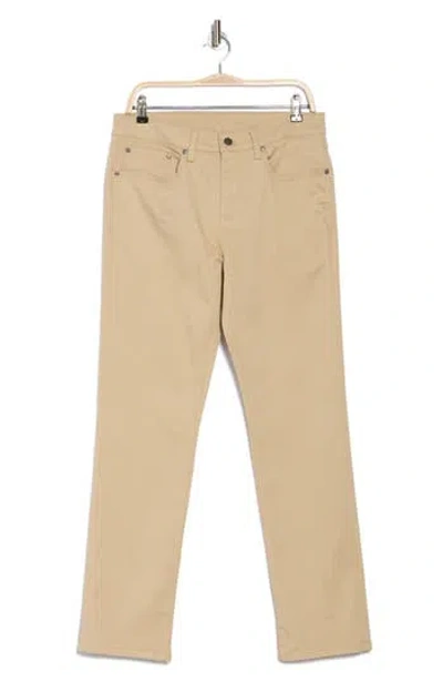 Brooks Brothers Stretch Cotton Straight Pants In Safari