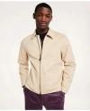 Brooks Brothers Stretch Cotton Twill Bomber Jacket In Beige