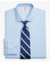 Brooks Brothers Stretch Madison Relaxed-fit Dress Shirt, Non-iron Royal Oxford Gingham | Blue | Size 14½ 34 In Blue