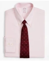 Brooks Brothers Stretch Milano Slim-fit Dress Shirt, Non-iron Twill Button-down Collar In Pink