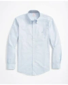 Brooks Brothers Stretch Non-iron Oxford Button-down Collar Sport Shirt In Blue