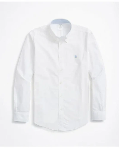 Brooks Brothers Stretch Milano Slim-fit Sport Shirt, Non-iron Oxford In White