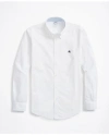 Brooks Brothers Stretch Non-iron Oxford Button-down Collar Sport Shirt In Ivory