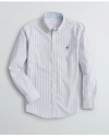 Brooks Brothers Stretch Regent Regular-fit Sport Shirt, Non-iron Bengal Stripe Oxford In Sodalite