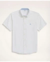 Brooks Brothers Stretch Regent Regular-fit Sport Shirt, Non-iron Short-sleeve Oxford In White