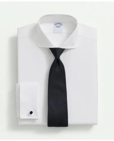 Brooks Brothers Stretch Supima Cotton Broadcloth Londoner Collar, Dress Shirt In White