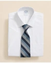 Brooks Brothers Stretch Supima Cotton Non-iron Ainsley Collar, Short-sleeve Dress Shirt In White