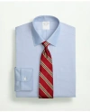 Brooks Brothers Stretch Supima Cotton Non-iron Pinpoint Oxford Ainsley Collar Dress Shirt In Light Blue