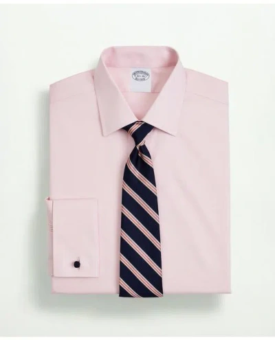 Brooks Brothers Stretch Supima Cotton Non-iron Pinpoint Oxford Ainsley Collar Dress Shirt In Pink