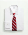 Brooks Brothers Stretch Supima Cotton Non-iron Pinpoint Oxford Ainsley Collar Dress Shirt In White