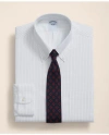 Brooks Brothers Madison Relaxed-fit Dress Shirt, Non-iron Mini Pinstripe | Light Blue | Size 14½ 34 In Turquoise