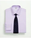 Brooks Brothers Stretch Supima Cotton Non-iron Twill Ainsley Collar Dress Shirt In Lavender