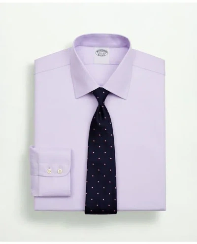 Brooks Brothers Stretch Supima Cotton Non-iron Twill Ainsley Collar Dress Shirt In Lavender