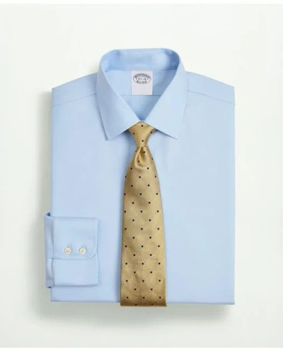Brooks Brothers Stretch Supima Cotton Non-iron Twill Ainsley Collar Dress Shirt In Light Blue