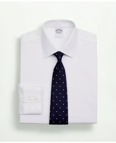 BROOKS BROTHERS STRETCH SUPIMA COTTON NON-IRON TWILL AINSLEY COLLAR DRESS SHIRT