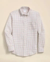 Brooks Brothers Stretch Supima Cotton Non-iron Twill Polo Button Down, Tattersall Sport Shirt In White