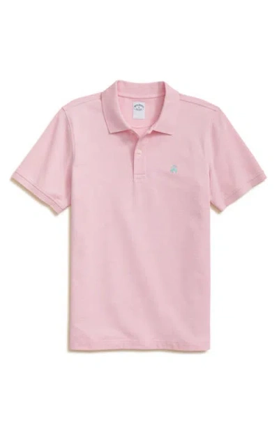 Brooks Brothers Stretch Supima® Cotton Piqué Golf Polo In Pink