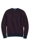 Brooks Brothers Merino Wool Crewneck Sweater In Jacquard Rib