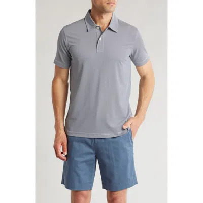 Brooks Brothers Stripe Knit Golf Polo In Navy