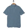 Brooks Brothers Stripe Knit Polo In Blue
