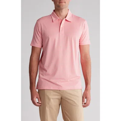 Brooks Brothers Stripe Performance Golf Polo In Coral