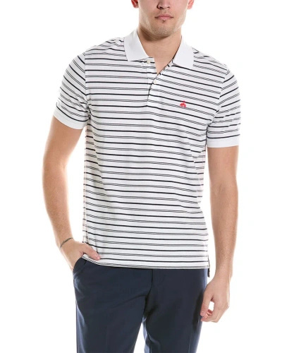 Brooks Brothers Stripe Slim Fit Polo Shirt In White