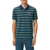Brooks Brothers Stripe Stretch Cotton Piqué Polo In Green Multi