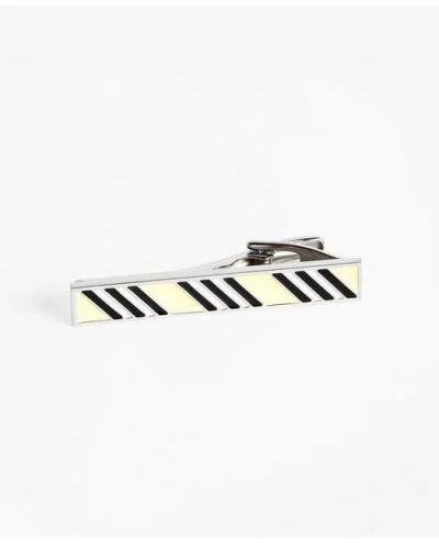 Brooks Brothers Stripe Tie Bar Shoes | Gold/navy In Yellow