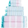 Brooks Brothers Stripe Turkish Cotton Bath Towel In Pink
