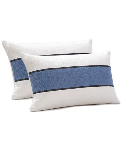 BROOKS BROTHERS BROOKS BROTHERS STRIPED COLOR BLOCKED DECORATIVE PILLOW