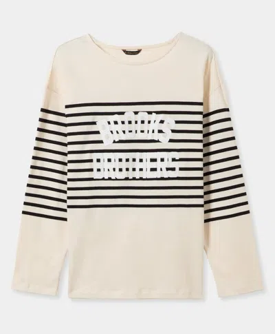 Brooks Brothers Striped Cotton Sweatshirt