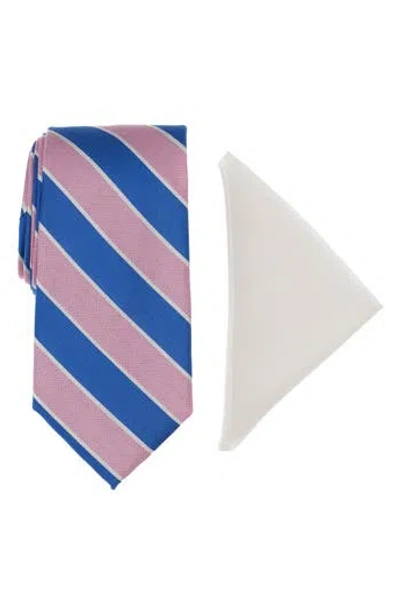 Brooks Brothers Striped Silk Tie & Pocket Square Boxed Set