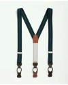 Brooks Brothers Striped Suspenders Shoes In Green,navy