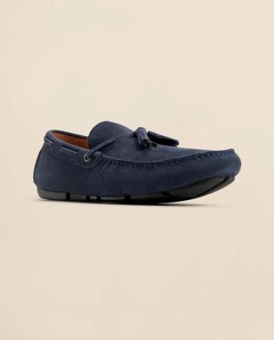 Brooks Brothers Suede Driving Moccasins Shoes In Blue