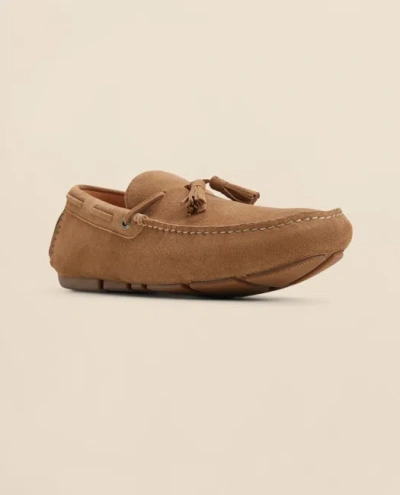 Brooks Brothers Suede Driving Moccasins Shoes In Brown