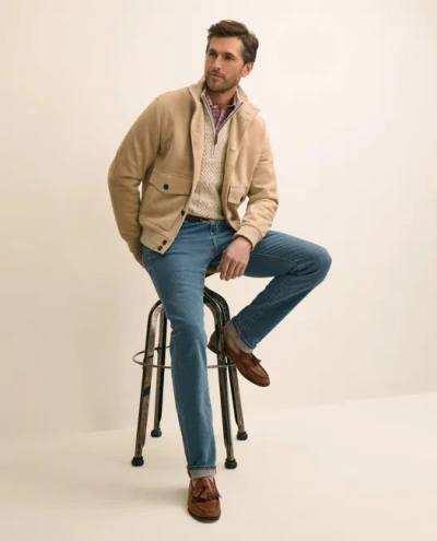 Brooks Brothers Suede Safari Bomber Jacket In Brown