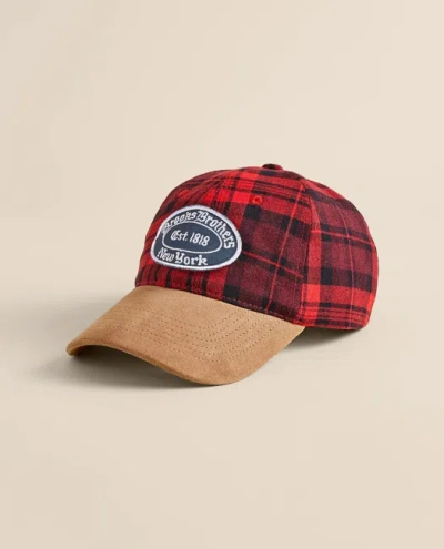 Brooks Brothers Suede Wool-blend Plaid Baseball Cap In Multi